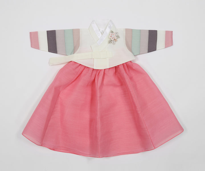 Korean Traditioanl Baby Girl Hanbok Clothing 100th Birth 1 Age Dol Party Celebration Pink Saekdong