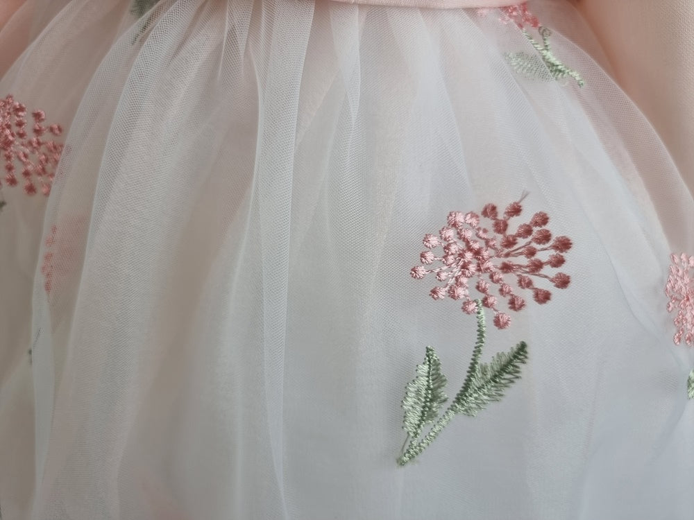 Hanbok Girl Baby Korea Traditional Clothing Set First Birthday Celebration Party 100th Birth Celebration 1–8 years Light Peach Flower