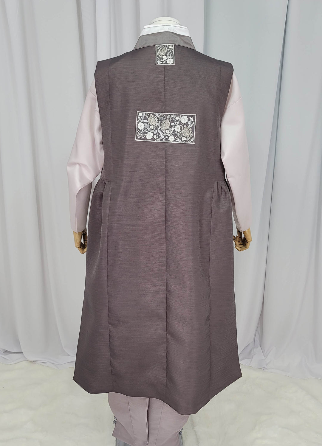 Korean Traditional Man Male Personal Custom Hanbok&nbsp; Brown Embroidery Patch Design Wedding Party Ceremony OSM144