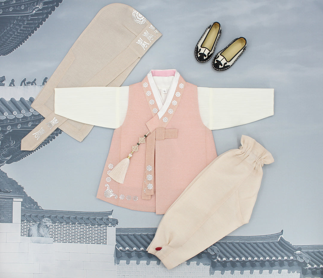 Korean Traditional Boy Baby Hanbok Dol Baikil Party Celebration 100th Days 1st Birthday 1–10 Years Light Pink DDB129