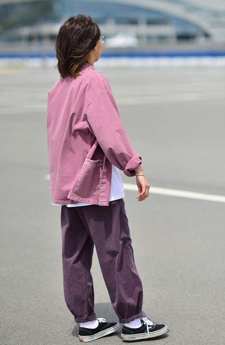 Korean Hanbok Washed Cotton Common Use Man Woman Casual Daily Clothing BTS Long Sleeve Lilac Cocoa 10042