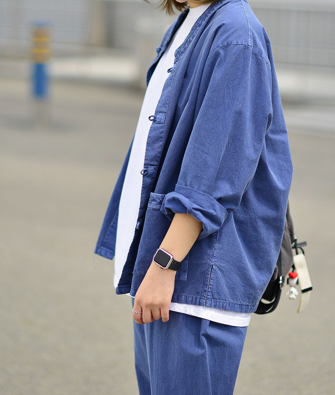 Korean Hanbok Washed Cotton Common Use Man Woman Casual Daily Clothing BTS Long Sleeve Blue 10042