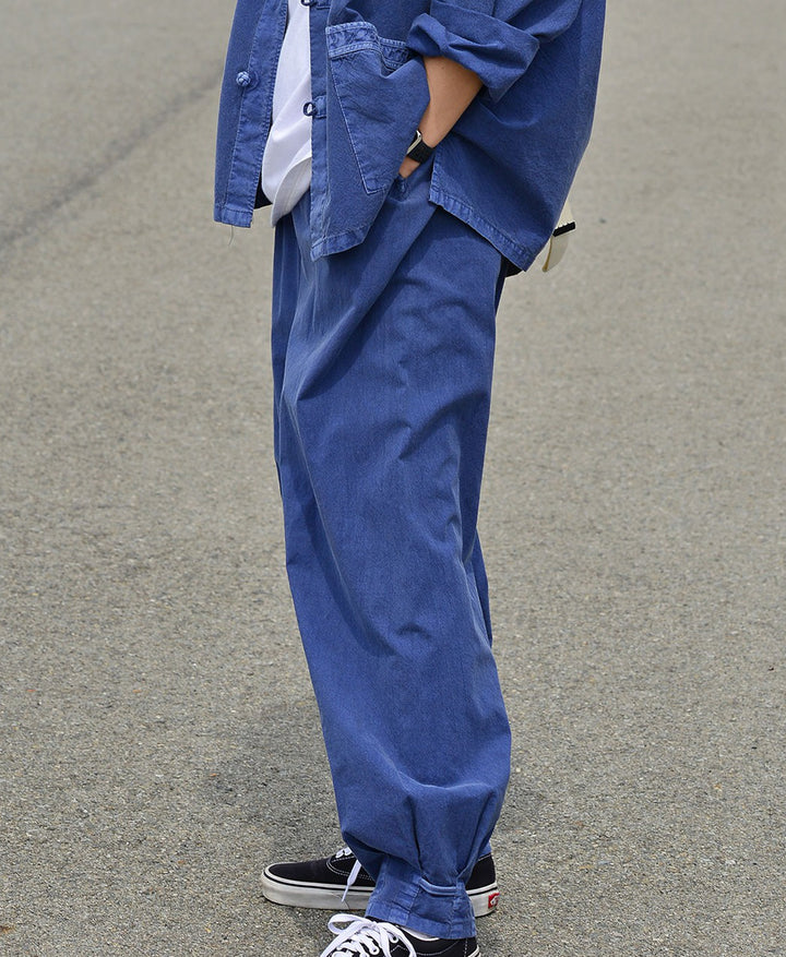 Korean Hanbok Washed Cotton Common Use Man Woman Casual Daily Clothing BTS Long Sleeve Blue 10042