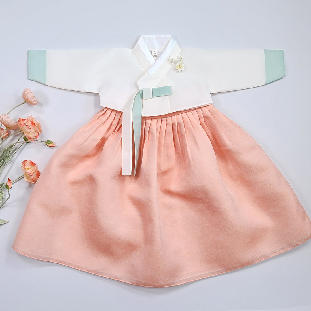 Korean Traditional Baby Girl Hanbok Clothing 1 Age Dol Party Celebration pastel 1–15 Ages OS175