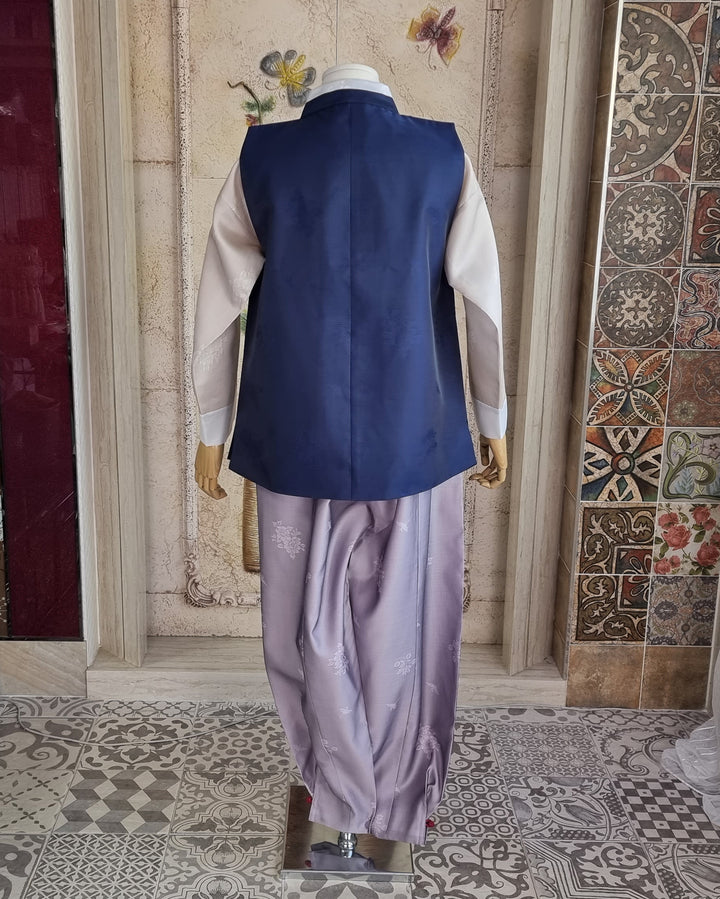 Korean Traditional Man Hanbok Wedding Party Ceremony Navy BDM101