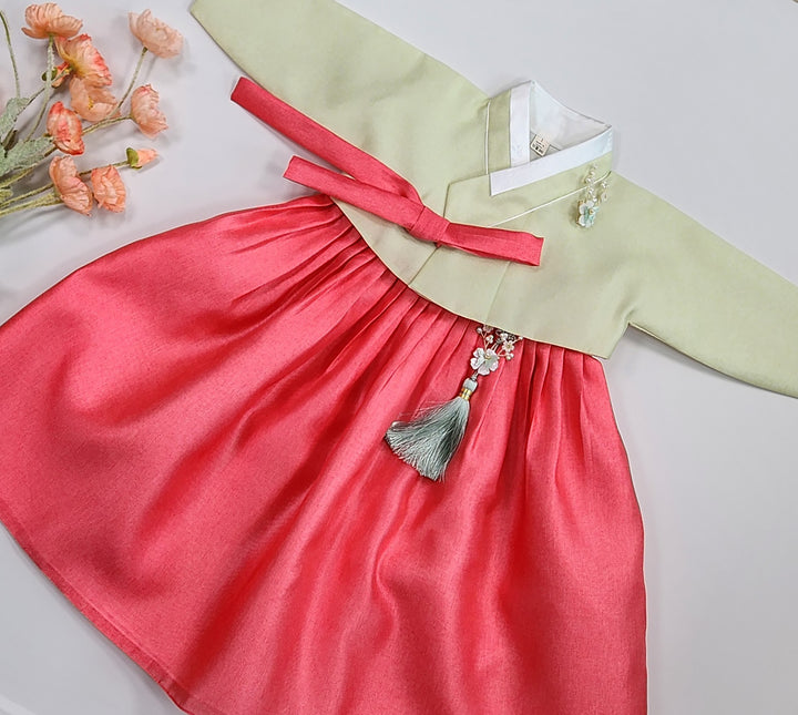 Korean Traditional Baby Girl Hanbok Clothing 1 Age Dol Party Celebration pastel 1–15 Ages OS173
