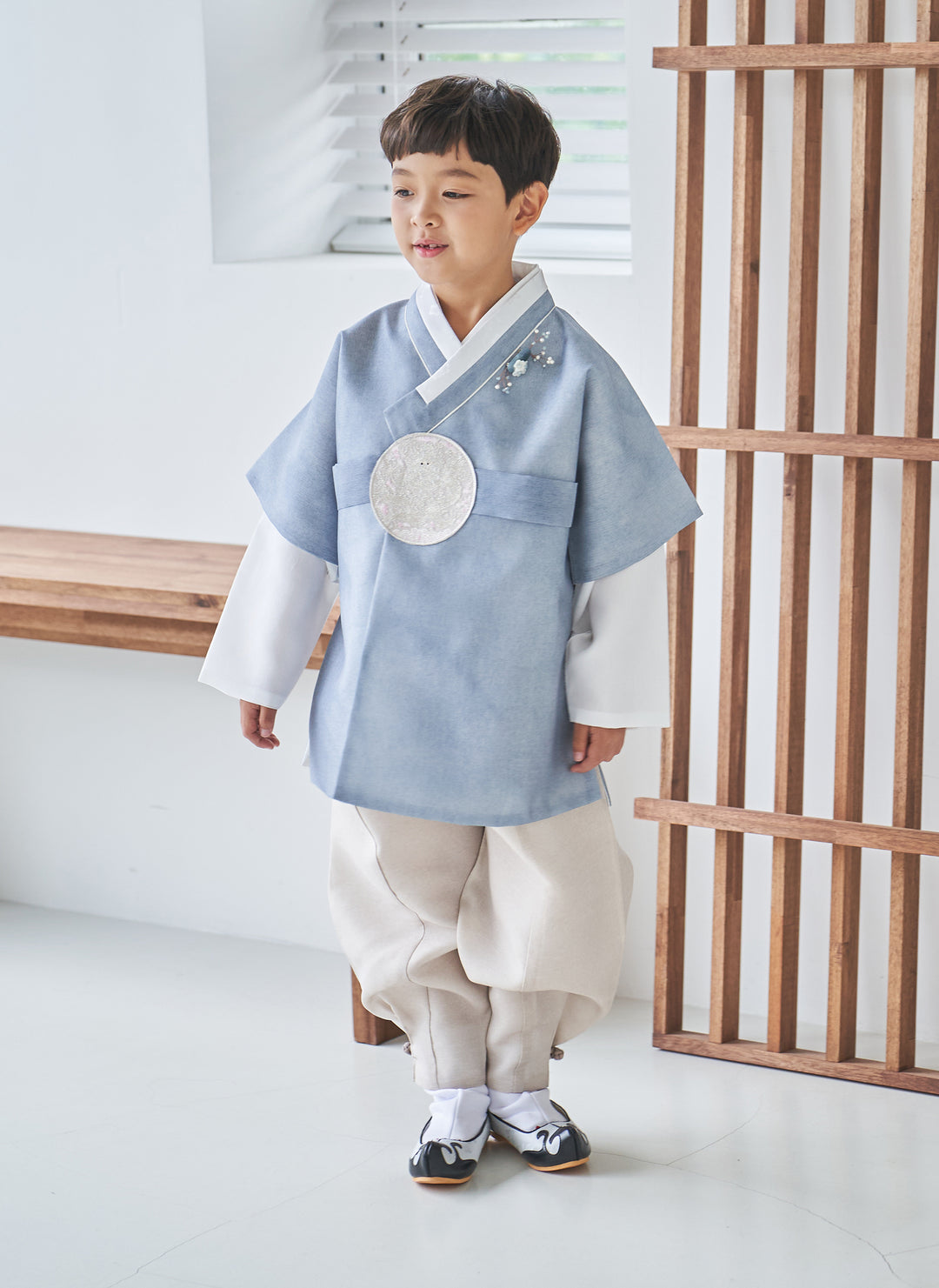 Korean Traditional Boy Baby Hanbok Dol Party Celebration 1-10 Ages Blue OSB131