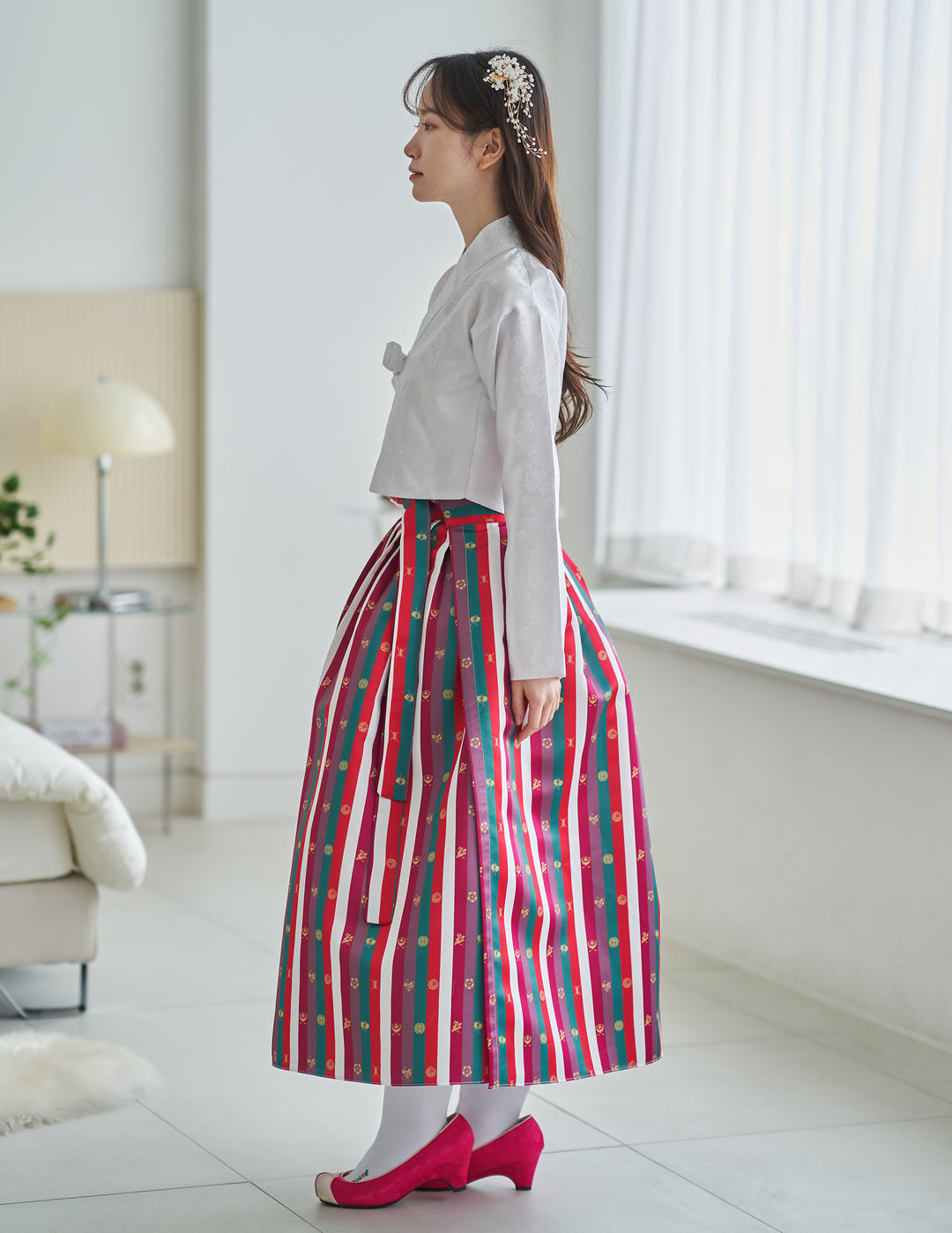 Korean Modern Daily Hanbok Casual Modernized Party Celebration Top Jeogori Oriental Silk SSN102