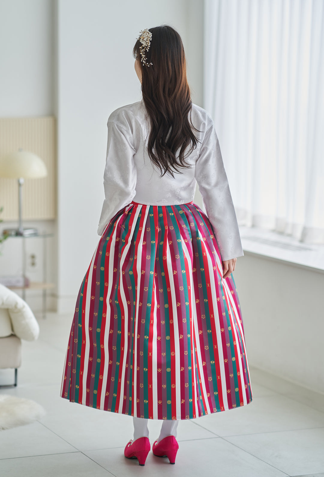 Korean Modern Daily Hanbok Casual Modernized Party Celebration Top Jeogori Oriental Silk SSN102