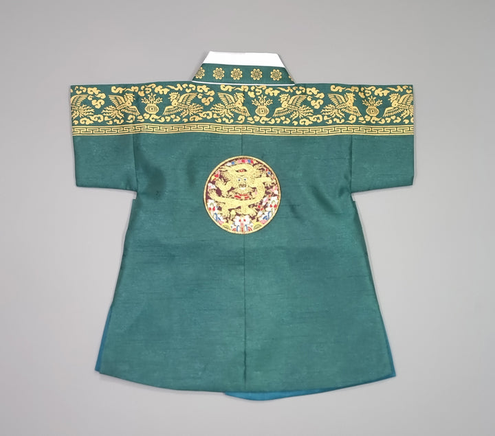 Korean Traditional Boy Baby Hanbok Dol Baikil Party Celebration 100th Days 1-8 Ages Green HGB119
