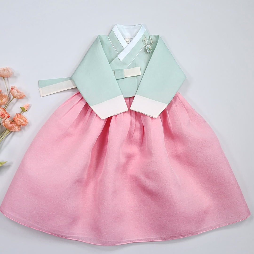 Korean Traditional Baby Girl Hanbok Clothing 1 Age Dol Party Celebration pastel 1–15 Ages OS174