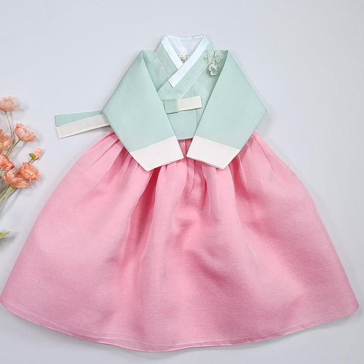 Korean Traditional Baby Girl Hanbok Clothing 1 Age Dol Party Celebration pastel 1–15 Ages OS174