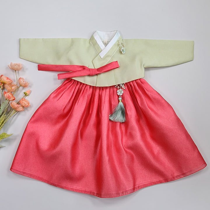 Korean Traditional Baby Girl Hanbok Clothing 1 Age Dol Party Celebration pastel 1–15 Ages OS173