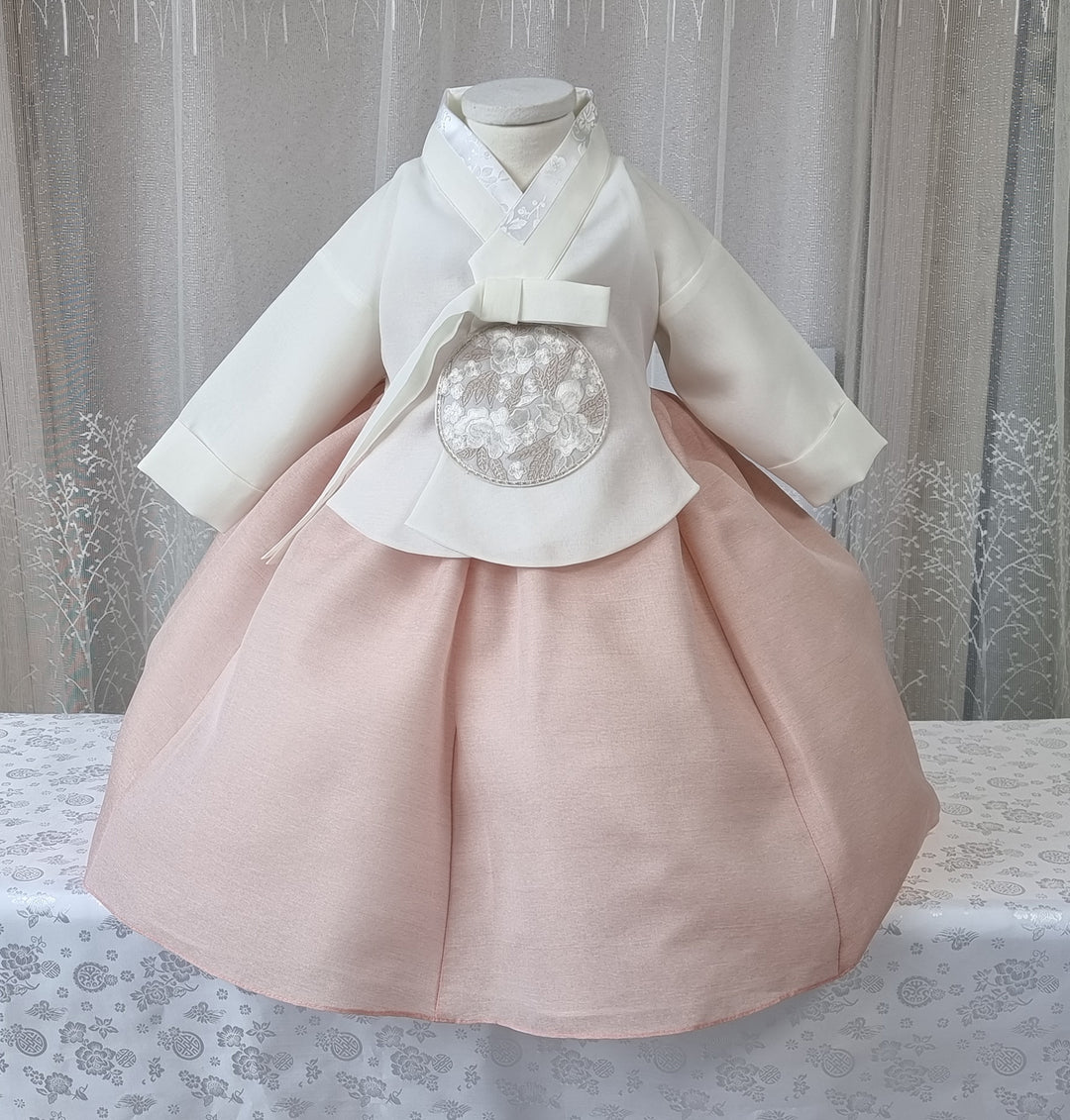 Hanbok Girl Baby Korea Traditional Clothing Set First Birthday Celebration Party 100th Birth Celebration 1–15 years&nbsp; Dusty Pink HG161