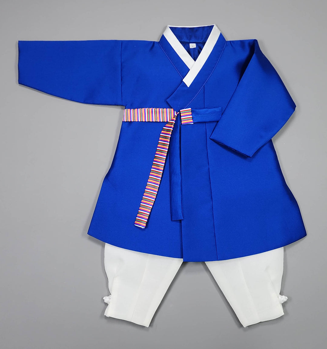 Korean Traditional Boy Baby Hanbok Dol Baikil Party Celebration 100 Days-8 Ages Vivid Blue OSB165