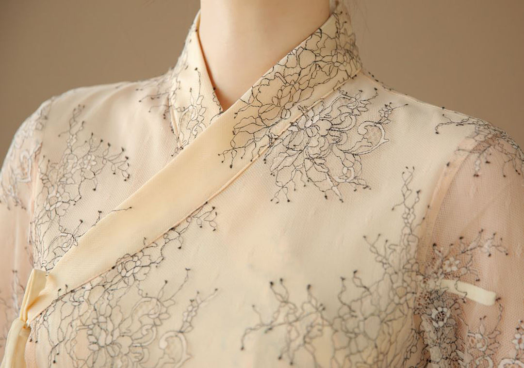 Korean Modern Hanbok White Dress Fancy Casual Daily Clothing Wrapped Design Fusion Hanbok CHD102