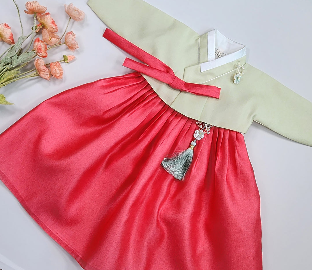 Korean Traditional Baby Girl Hanbok Clothing 1 Age Dol Party Celebration pastel 1–15 Ages OS173