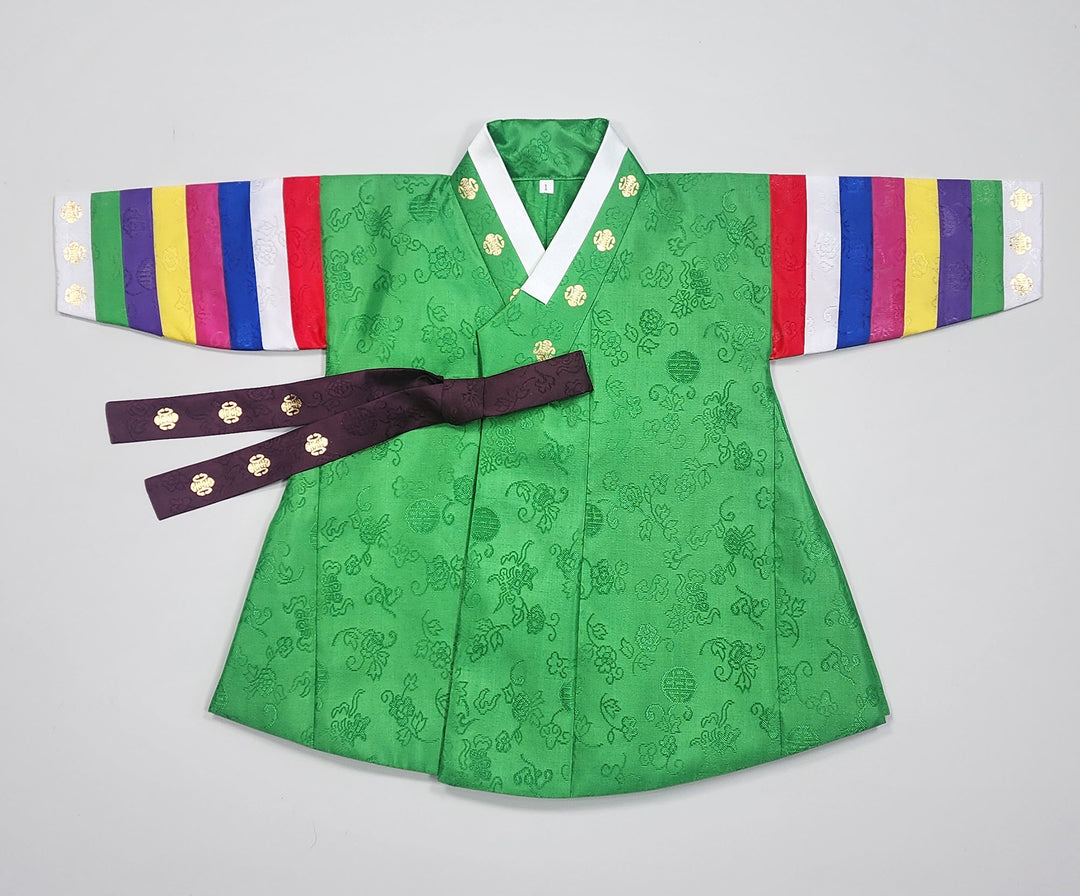 Korean Traditional Boy Baby Hanbok Dol Party Celebration 1 Ages Green GBH104