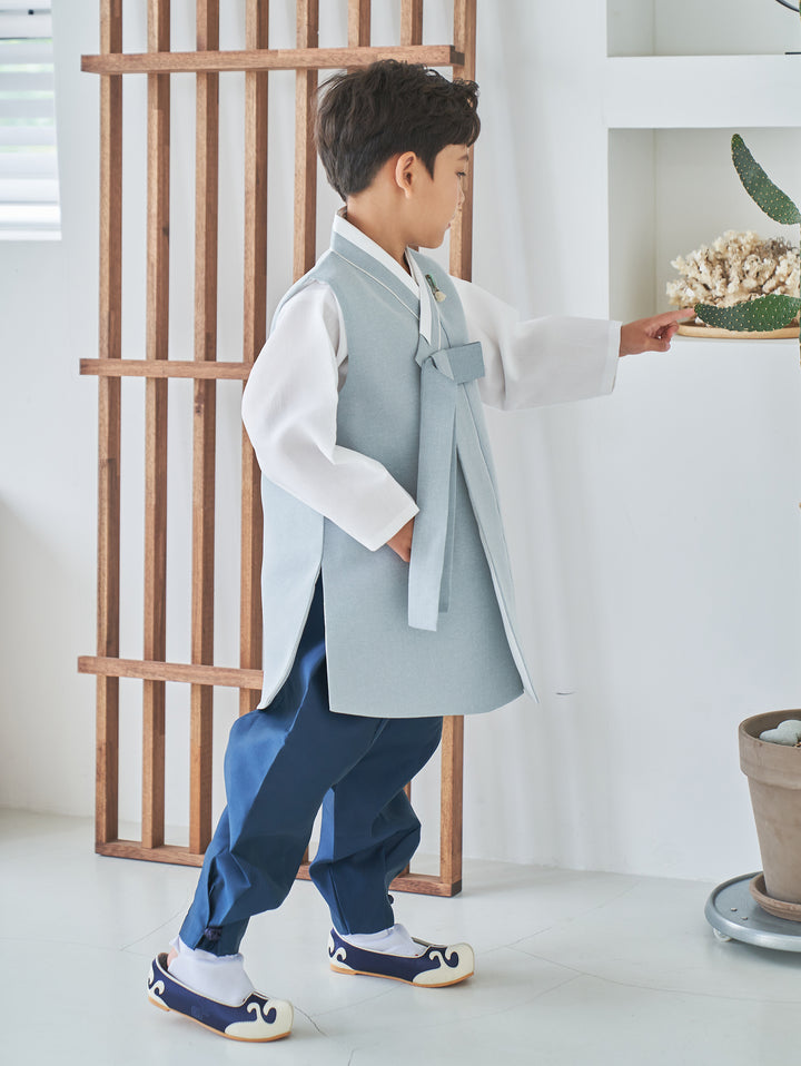 Korean Traditional Boy Baby Hanbok Dol Party Celebration 1-10 Ages Pastel Blue &nbsp;OSB133