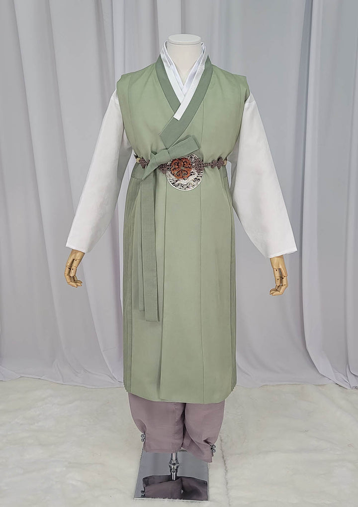 Korean Traditional Man Male Personal Custom Hanbok Khaki OSM162