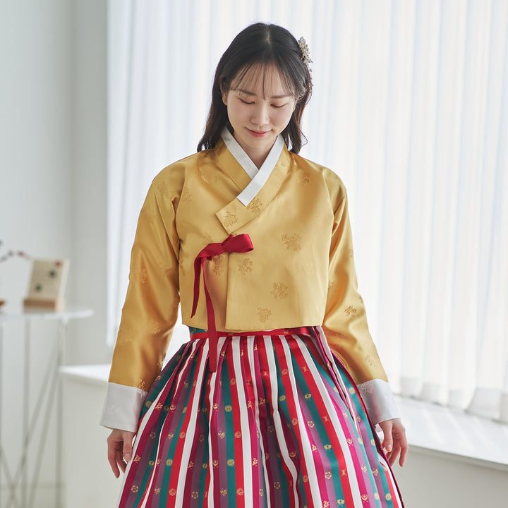 Korean Modern Daily Hanbok Casual Modernized Party Celebration Top Jeogori Oriental Silk SSN101