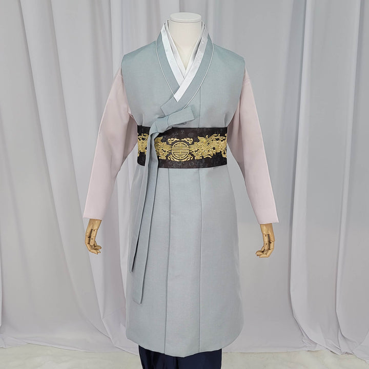 Korean Traditional Man Male Personal Custom Hanbok Blue OSM164