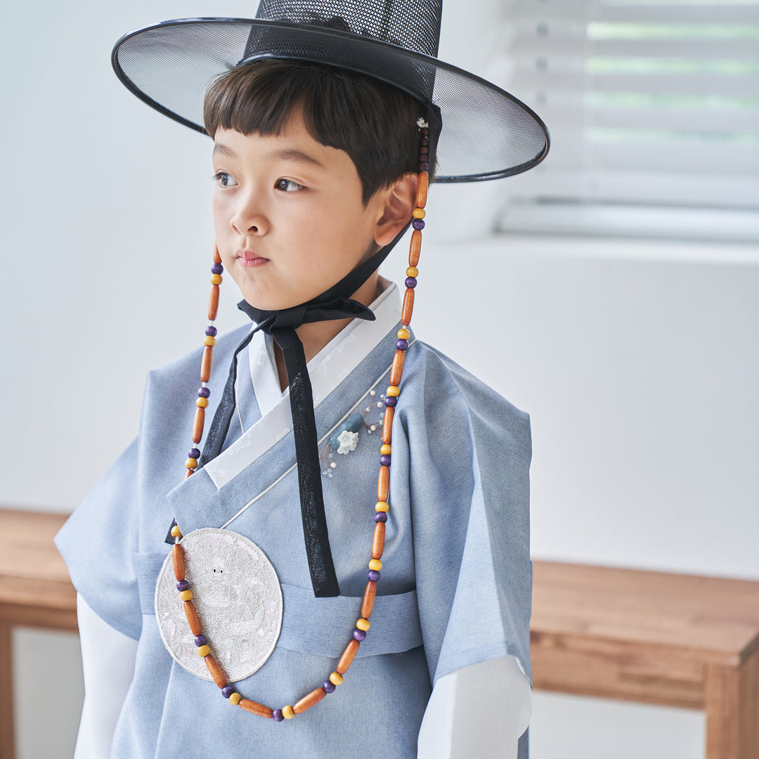 Korean Traditional Boy Baby Hanbok Dol Party Celebration 1-10 Ages Blue OSB131