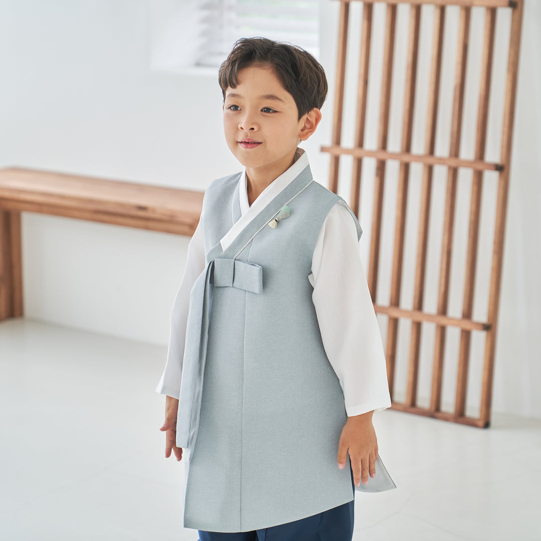 Korean Traditional Boy Baby Hanbok Dol Party Celebration 1-10 Ages Pastel Blue &nbsp;OSB133
