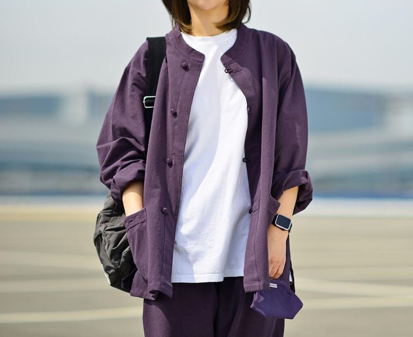 Korean Hanbok Washed 17's Dyed Cotton Common Use Man Woman Casual Daily Clothing BTS Dark Purple 24014