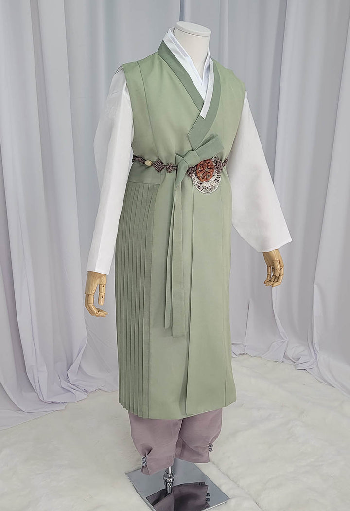 Korean Traditional Man Male Personal Custom Hanbok Khaki OSM162