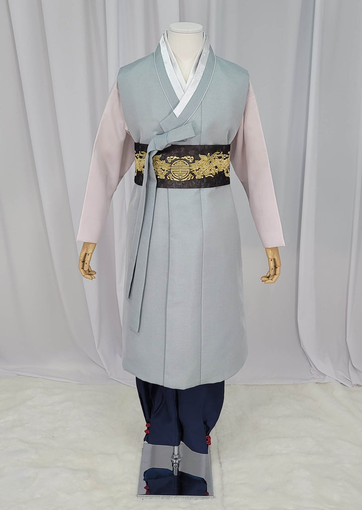 Korean Traditional Man Male Personal Custom Hanbok Blue OSM164