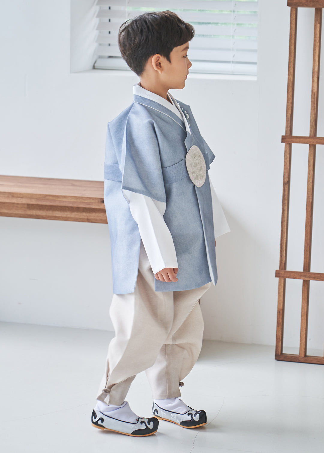 Korean Traditional Boy Baby Hanbok Dol Party Celebration 1-10 Ages Blue OSB131