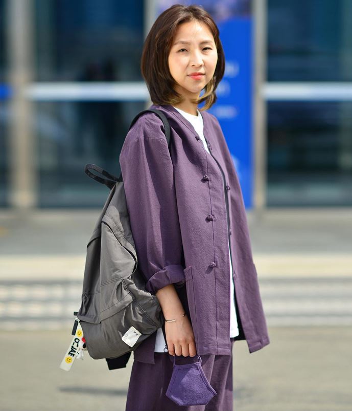 Korean Hanbok Washed 17's Dyed Cotton Common Use Man Woman Casual Daily Clothing BTS Dark Purple 24014