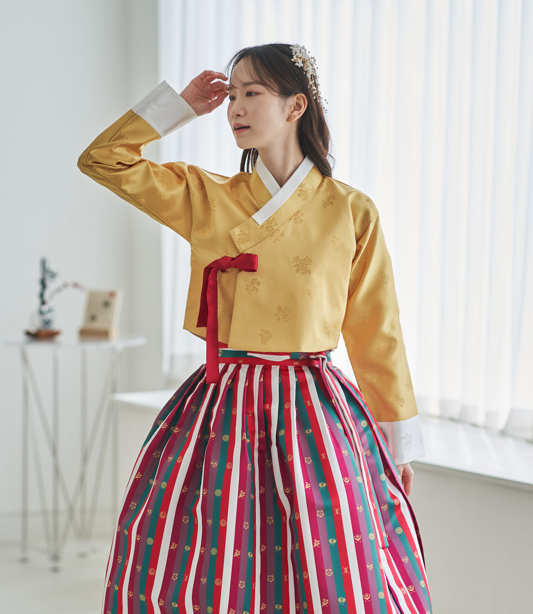 Korean Modern Daily Hanbok Casual Modernized Party Celebration Top Jeogori Oriental Silk SSN101
