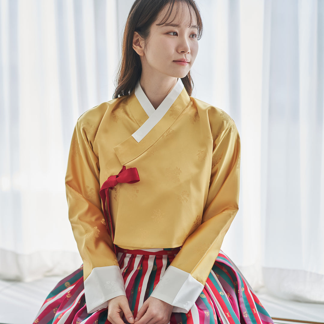 Korean Modern Daily Hanbok Casual Modernized Party Celebration Top Jeogori Oriental Silk SSN101
