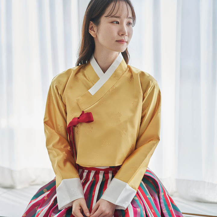 Korean Modern Daily Hanbok Casual Modernized Party Celebration Top Jeogori Oriental Silk SSN101