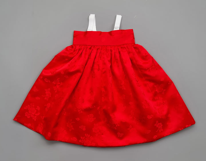 Korean Traditioanl Baby Girl Hanbok Clothing 1 Age Dol Party Celebration Yellow Red