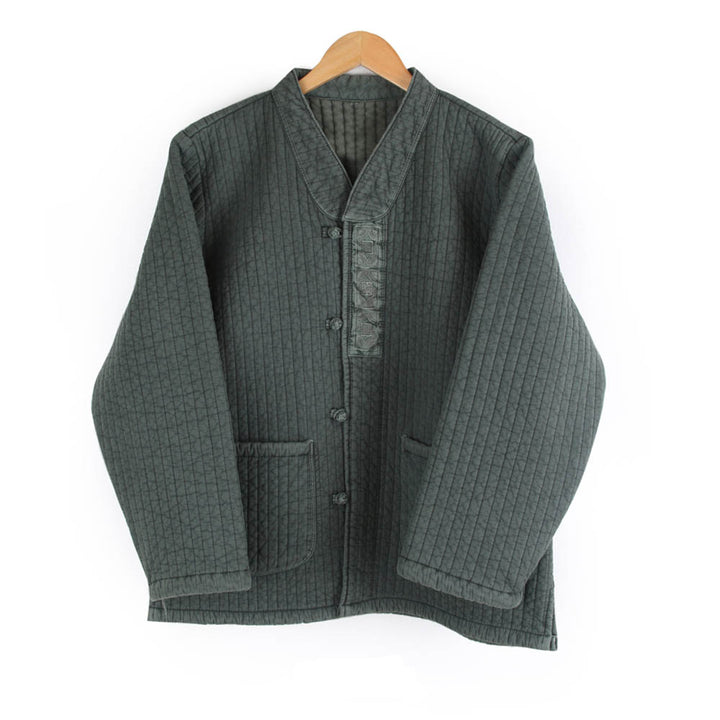 Korean Hanbok Washed Cotton Common Use Man Woman Casual Daily Quilted Jacket Pants Set Winter Red Bean JH112