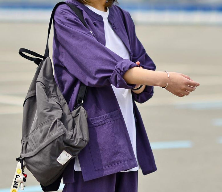 Korean Hanbok Washed 17's Dyed Cotton Common Use Man Woman Casual Daily Clothing BTS Light Purple 24014