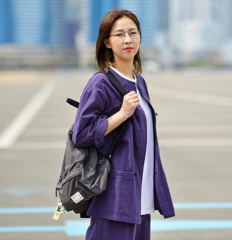 Korean Hanbok Washed 17's Dyed Cotton Common Use Man Woman Casual Daily Clothing BTS Light Purple 24014
