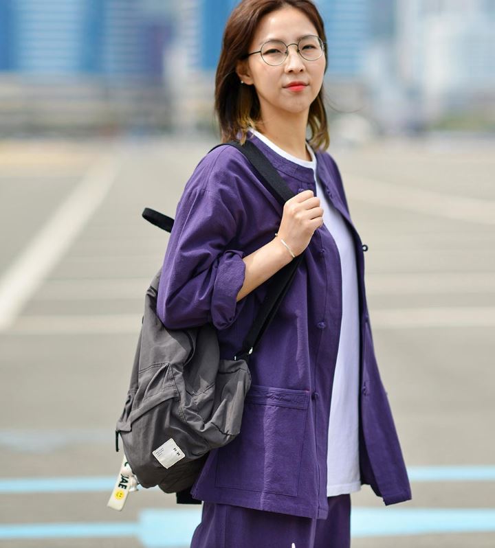 Korean Hanbok Washed 17's Dyed Cotton Common Use Man Woman Casual Daily Clothing BTS Light Purple 24014