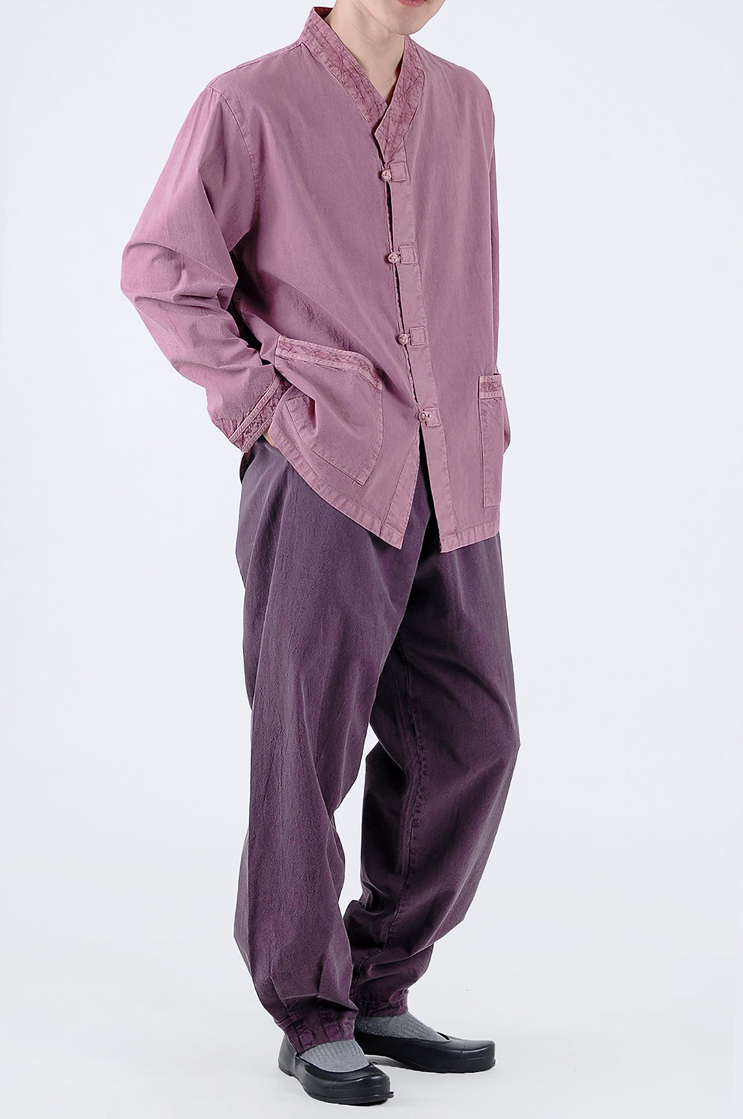 Korean Hanbok Washed Cotton Common Use Man Woman Casual Daily Clothing BTS Long Sleeve Lilac Cocoa 10042