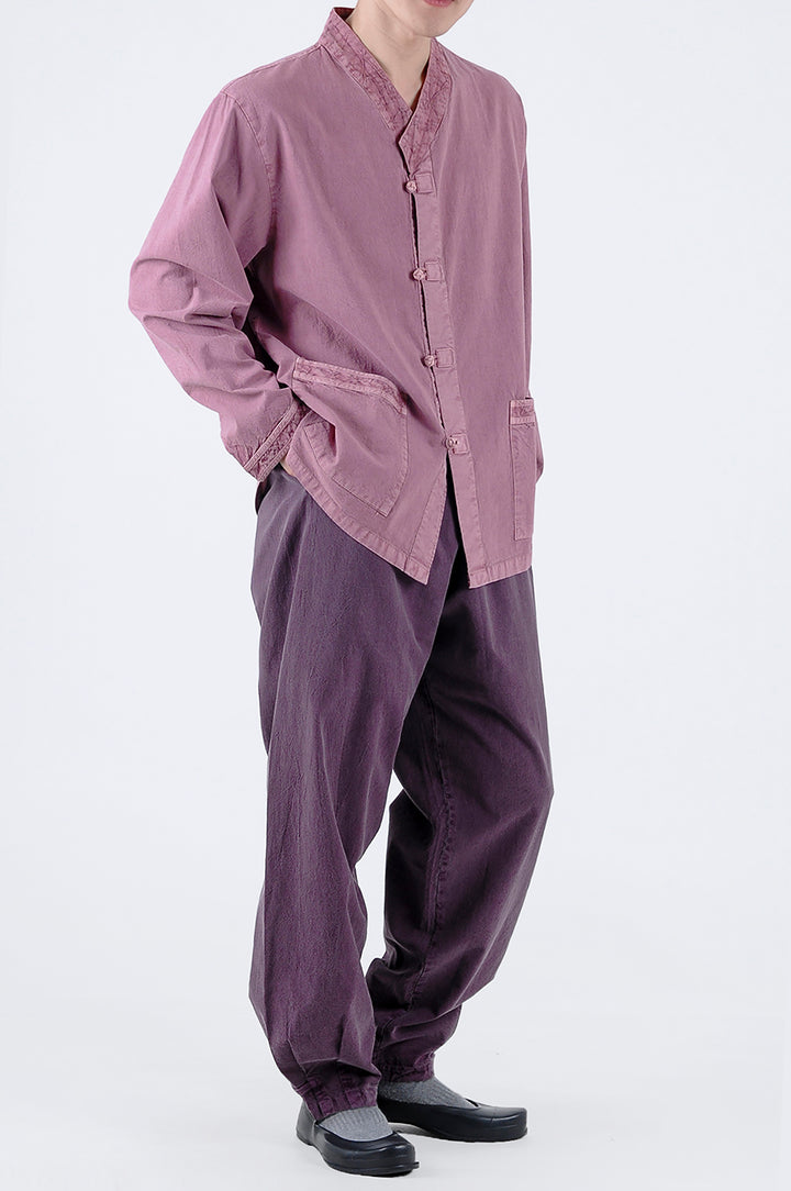 Korean Hanbok Washed Cotton Common Use Man Woman Casual Daily Clothing BTS Long Sleeve Lilac Cocoa 10042