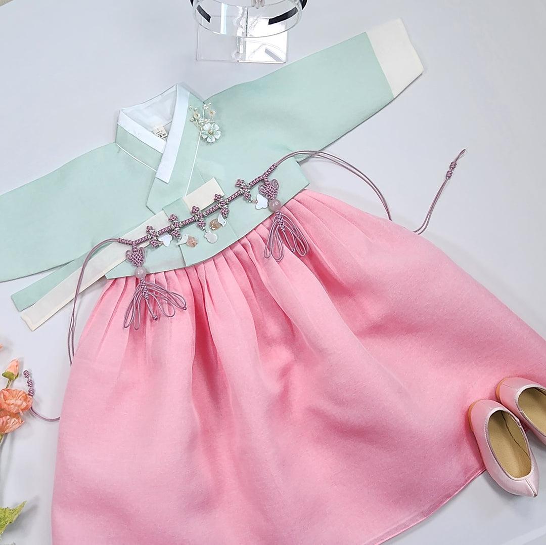 Korean Traditional Baby Girl Hanbok Clothing 1 Age Dol Party Celebration pastel 1–15 Ages OS174