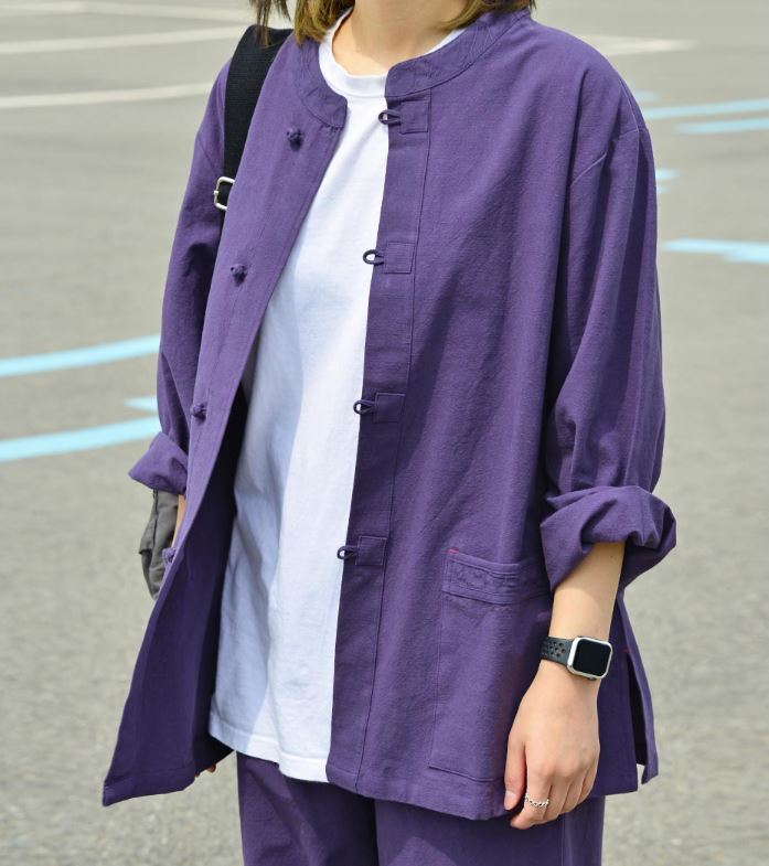 Korean Hanbok Washed 17's Dyed Cotton Common Use Man Woman Casual Daily Clothing BTS Light Purple 24014