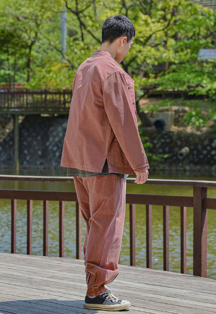 Korean Hanbok Washed Cotton Common Use Man Woman Casual Daily Clothing BTS Long Sleeve Brown 10042