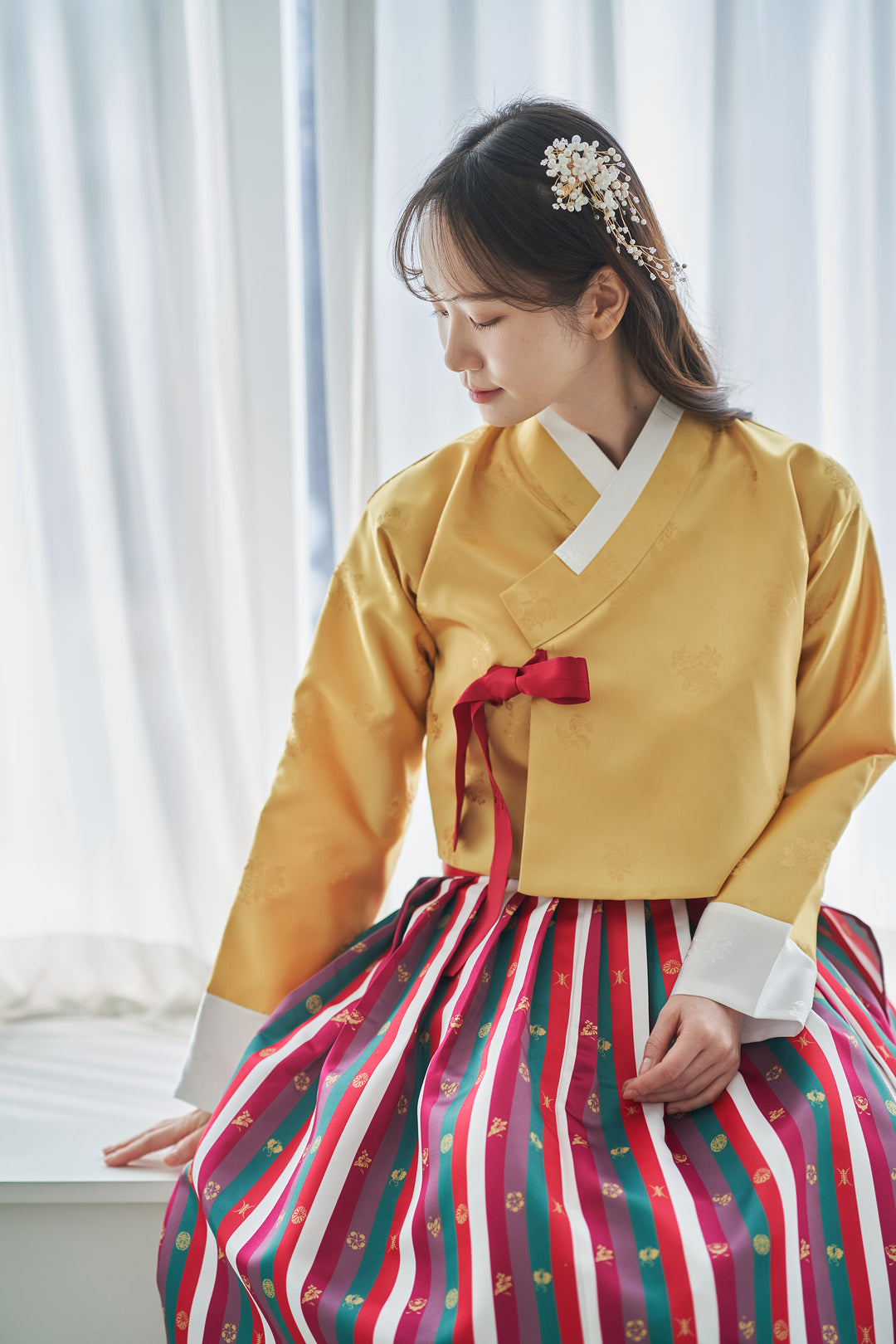 Korean Modern Daily Hanbok Casual Modernized Party Celebration Top Jeogori Oriental Silk SSN101