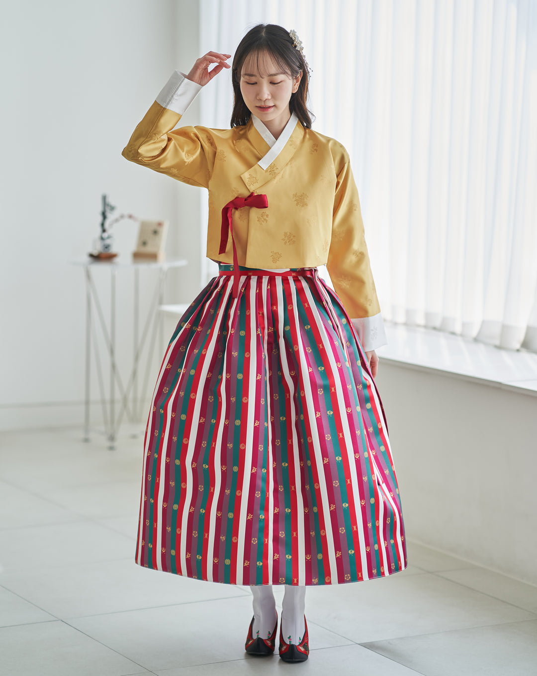 Korean Modern Daily Hanbok Casual Modernized Party Celebration Top Jeogori Oriental Silk SSN101