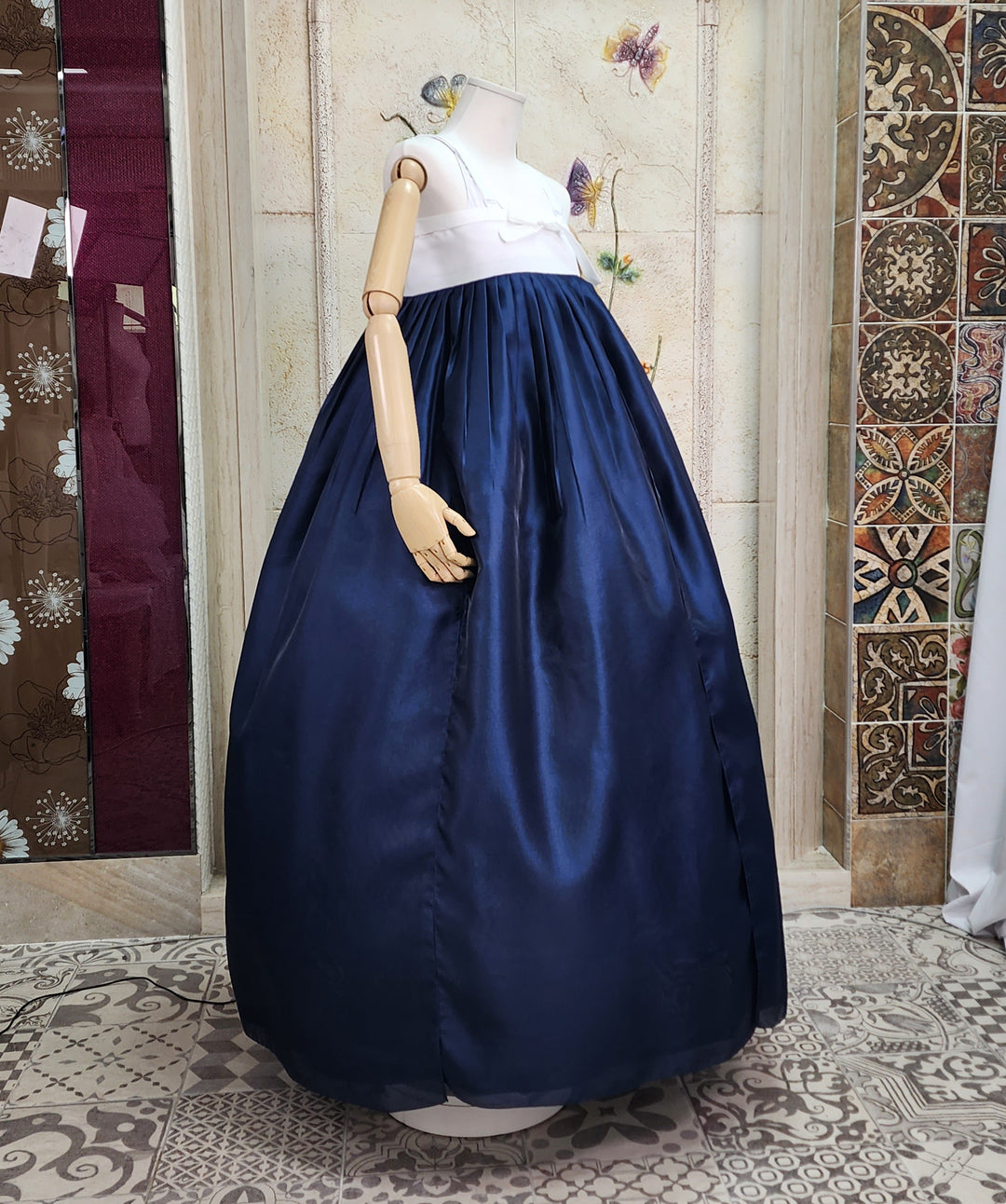 Korean Traditional Woman Personal Custom Hanbok Wedding Party Ceremony Pink Navy Hanbok OSW008