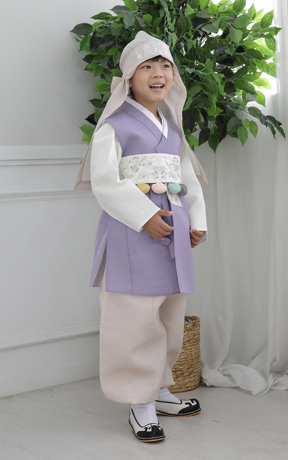 Korean Traditional Boy Baby Hanbok Dol Baikil Party Celebration 100th Days 1-10 Years Violet DDB119